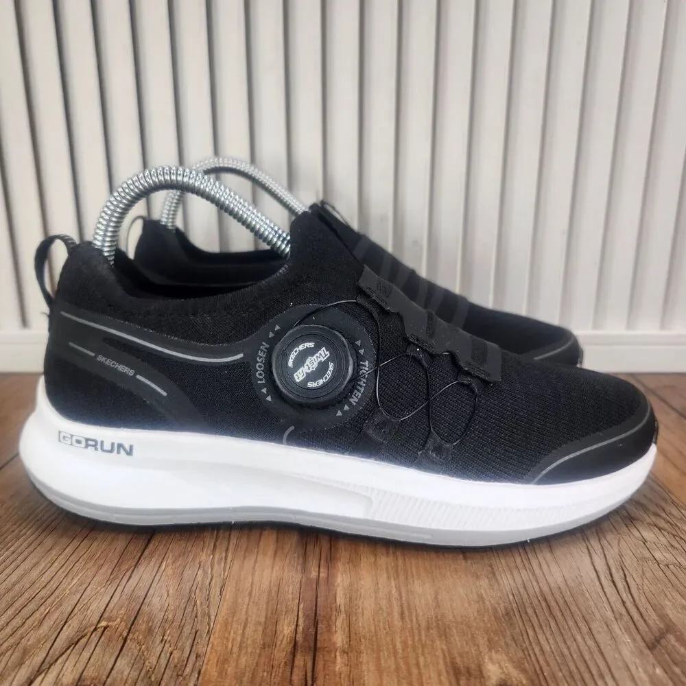 Skechers Go Run Pulse Helix BOA Womens 6.5 Black Twist Fit Running Shoes 128670